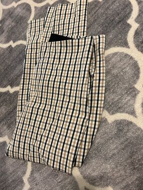 a new day Tan and Black Plaid Chinos